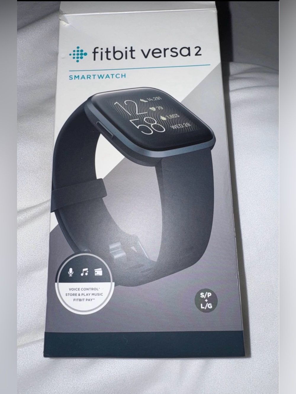 Newer Fitbit Versa 2 Fitness Smart Watch Activity Tracker FB507, Black- Unisex